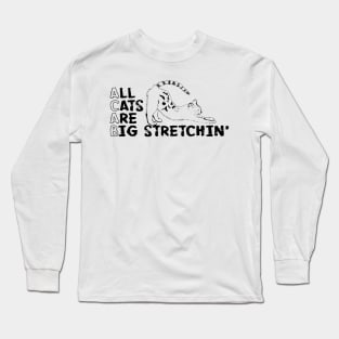 All Cats Are Big Stretchin' Long Sleeve T-Shirt